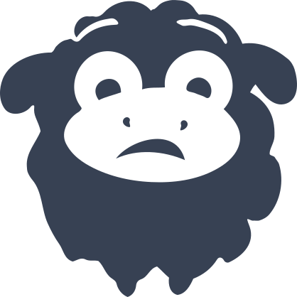 Worried Sheep Lamb Face Sticker