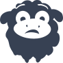Worried Sheep Lamb Face Sticker