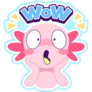 WOW Axolotl Sticker 
