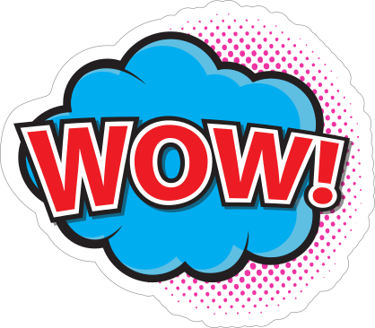 Wow Comic Sticker