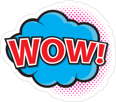 Wow Comic Sticker