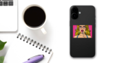 Wow Female Lollipop Sticker on a Phone (New) example