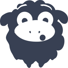 Wowed Sheep Lamb Face Sticker