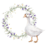 Wreath and Goose Sticker