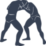 Wrestlers Standing Sticker