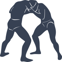 Wrestlers Standing Sticker