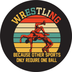 Wrestling Because Other Sports Only Require One Ball Sticker