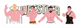 Wrestling Is A Branch Of Martial Arts Illustration Sticker