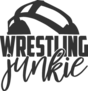Wrestling Junkie Text Sticker