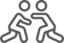Wrestling Line Icons Sticker