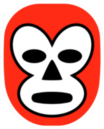 Wrestling Mask Icon Red Sticker