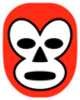 Wrestling Mask Icon Red Sticker
