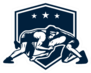 Wrestling Sports Logo Navy Sticker