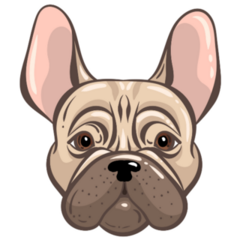 Wrinkle French Bulldog Sticker
