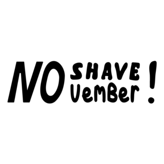 Written No Shave Mustache Sticker 