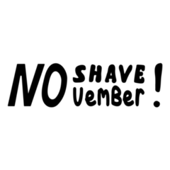 Written No Shave Mustache Sticker 