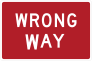 Wrong Way Sticker