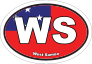 WS Samoa Flag Oval Sticker