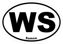 WS Samoa Oval Sticker
