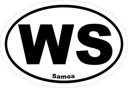 WS Samoa Oval Sticker