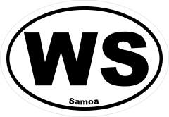 WS Samoa Oval Sticker
