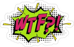 Wtf Comic Sticker