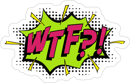 Wtf Comic Sticker