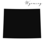 Wyoming Black Silhouette Sticker