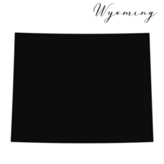 Wyoming Black Silhouette Sticker