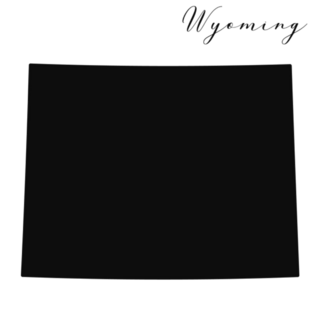 Wyoming Black Silhouette Sticker