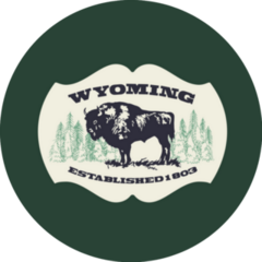 Wyoming Buffalo Bison Travel Sticker