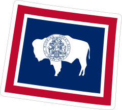 Wyoming Flag State Sticker