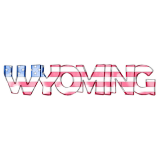Wyoming In Usa Font Sticker