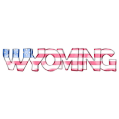 Wyoming In Usa Font Sticker
