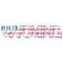 Wyoming In Usa Font Sticker