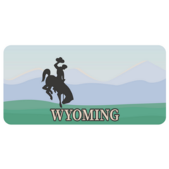 Wyoming License Plate Sticker