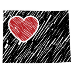 Wyoming Map And Heart Sticker