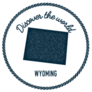 Wyoming Map In Vintage Discover Theme Sticker