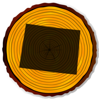 Wyoming On A Timber End Section Sticker