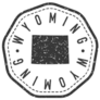 Wyoming Silhouette Postal Passport Sticker