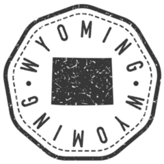 Wyoming Silhouette Postal Passport Sticker