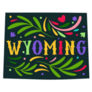 Wyoming State Map With Doodle Decorative Ornaments Sticker