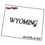 Wyoming State Outline With Motto Sticker
