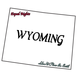 Wyoming State Outline With Motto Sticker