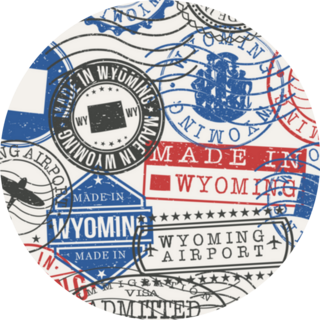 Wyoming Travel Passport Stamps Sticker