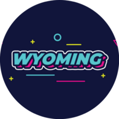 Wyoming Video Game Typography Sticker