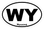 Wyoming Wy Oval Sticker
