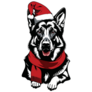 Xmas German Shepherd Sticker