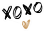 XOXO Golden Heart Boho Sticker