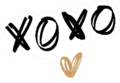 XOXO Golden Heart Boho Sticker